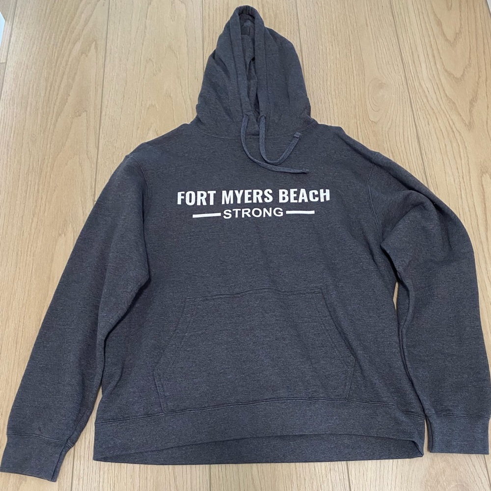 Port and Company Fort Myers Beach Strong Hoodie - Charcoal